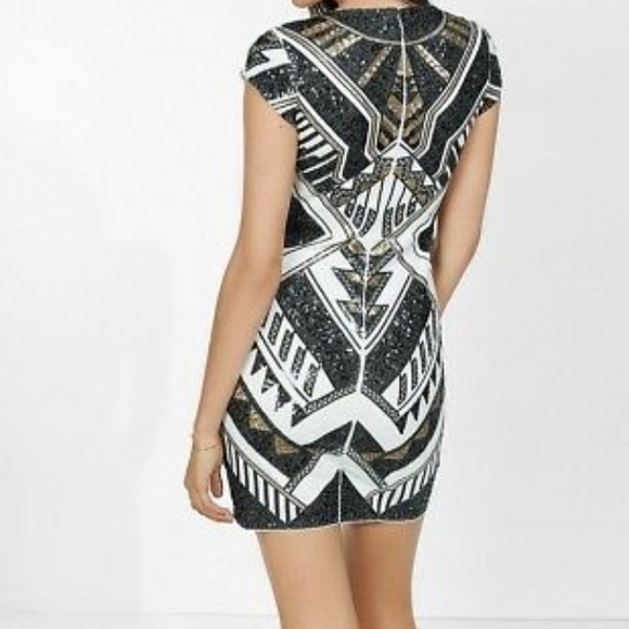 Sequined Express Dress NWT Size XS - Picture 2 of 5